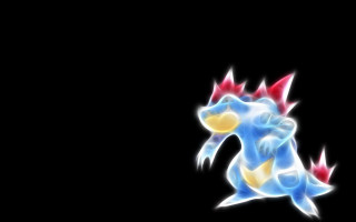 Blue red dragon horns hologram - dragon free wallpaper
