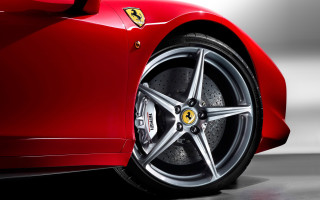 Red sports car black brake - bernardo cavallino free wallpaper