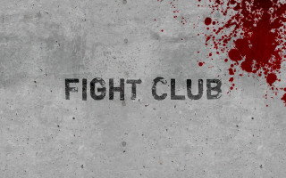 Red splattered wall fight club - black ink free wallpaper