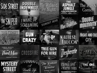 Black white posters font styles - film noir free wallpaper
