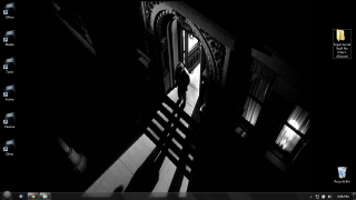 Person standing shadows building night - film noir free wallpaper