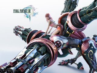 Woman riding robot dog another - final fantasy free wallpaper for desktop
