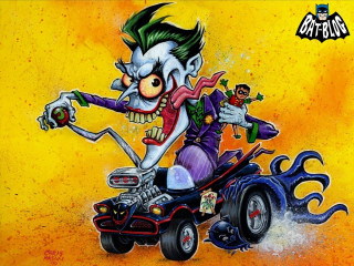 Cartoon character riding car joker - a joker free wallpaper for desktop