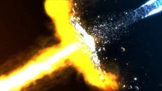 Bright yellow black object fire - end free wallpaper