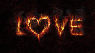 Fire love heart flames red - carles delclaux i free wallpaper