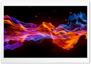 Colorful fire abstract swirly vibrant - a white frame free wallpaper