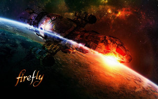 Spaceship flying planet space firefly - a space ship free wallpaper