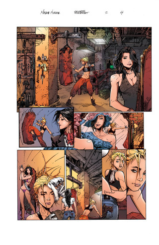 Comic book woman bikini man - a comic book free wallpaper for mobile