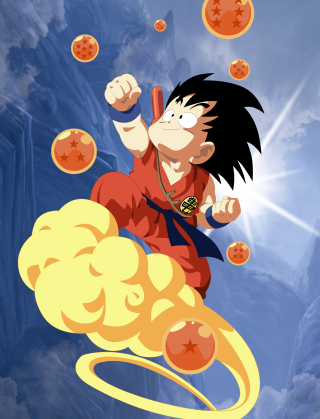 Cartoon character flying oranges ring - vector art free wallpaper for mobile