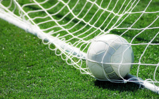 Soccer ball net grass field 2 - mesh wire free wallpaper