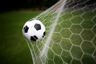 Soccer ball net field goal - a soccer ball free wallpaper