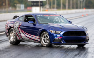 Blue mustang track red white - dennis flanders free wallpaper