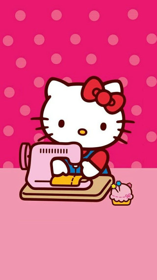 Hello kitty sewing machine pink - kitty free wallpaper for mobile