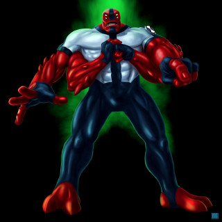 Cartoon red blue suit muscular - altichiero free wallpaper for tablet