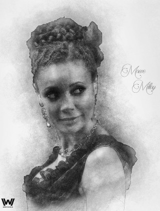 Woman black dress necklace name - free retro wallpaper for mobile