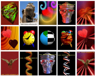 Collage clock heart bird on - a collage free wallpaper for desktop