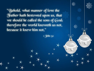 Christmas card ornaments john 3 - free christmas wallpaper