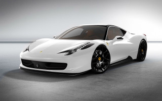 White sports car studio gray 2 - a studio free wallpaper