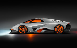 Futuristic car orange wheels black 5 - a futuristic car free wallpaper for desktop