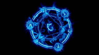 Blue clock zodiac sign dark - a blue light free wallpaper