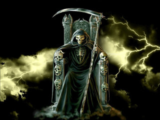 Skeleton throne scepter sitting hand 2 - a skeleton free wallpaper for desktop
