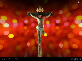 Cross man red background lights - the cross free wallpaper