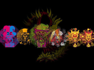 Colorful images items black background - ed roth free wallpaper