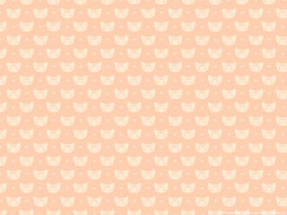 Cats heads peach background dots - dot free wallpaper