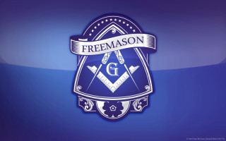 Blue white logo ribbon freemason - cassius marcellus coolidge free wallpaper