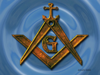 Gold masonic symbol cross letter - occult free wallpaper