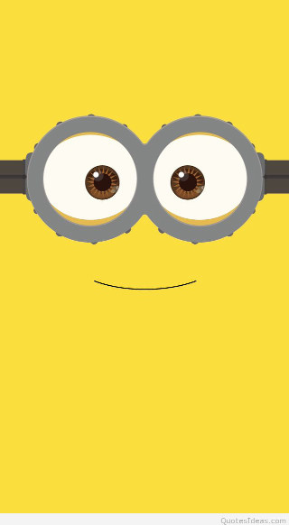 Yellow black minion eyes handle - a black handle free wallpaper for mobile