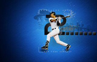 Baseball player swinging blue background - a baseball player free wallpaper