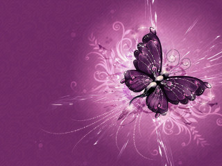 Purple butterfly gothic fairy wings - a white center free wallpaper