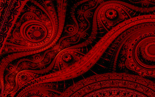 Red background circles spirals pattern - a silk screen free wallpaper for desktop
