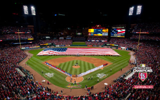 Baseball stadium american flag crowd 2 - a baseball stadium free wallpaper for desktop