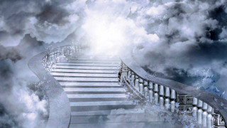 Stairway clouds stars light sky - a stairway free wallpaper for desktop