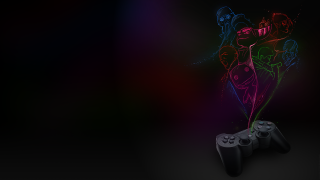 Video game controller neon background - a neon background free wallpaper