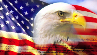 Bald eagle flag sky clouds - bald free wallpaper for desktop