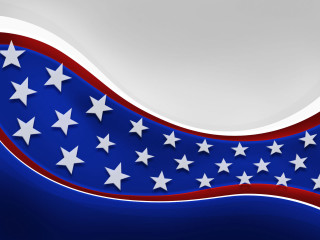 Patriotic background stars wavy red - vector curve free wallpaper