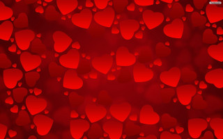 Red background hearts pattern love 3 - free hearts wallpaper