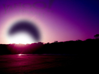 Sunset black white ring sky - anish kapoor free wallpaper