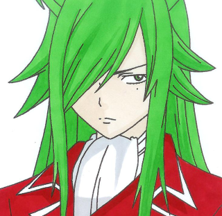 Green hair red jacket person - mannerism free wallpaper for tablet