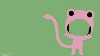 Pink monkey green background black - the bottom of the picture free wallpaper for desktop