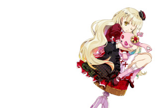 Girl holding pig arms lap - a pig free wallpaper