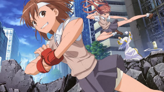 Cityscape jumping girls misaka kuroko - a city free wallpaper
