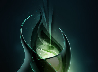 Green abstract background spiral design - a green abstract background free wallpaper