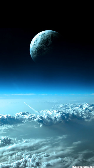 Earth view space shuttle clouds 2 - a view of the earth free wallpaper for mobile