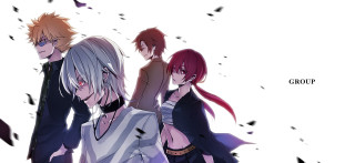 Group people white background black - a text free wallpaper