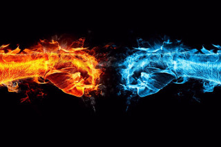 Fire ice dual flame glow - yellow free wallpaper