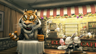 Tiger rabbits room sign storefront - a room free wallpaper for desktop